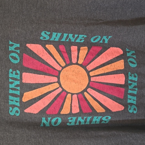 Sonoma | Gray Graphic Tee "Shine On" Size Large - Picture 4 of 5